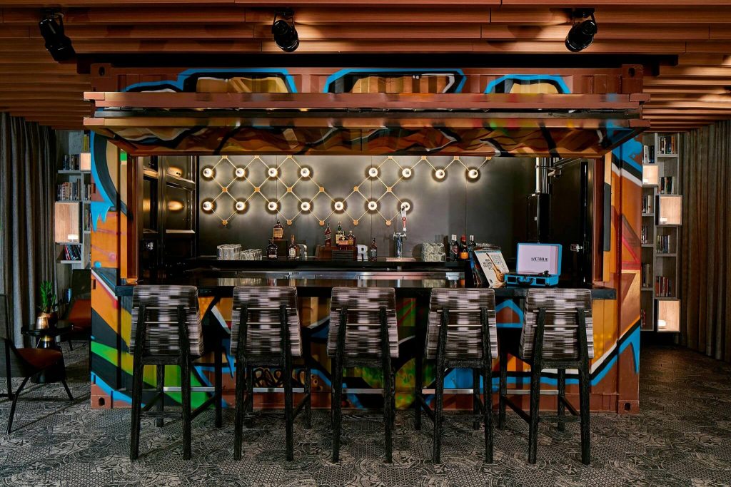 shipping container bar