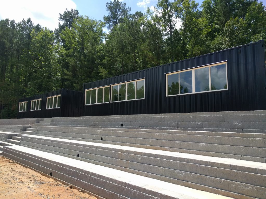 Life University shipping container press box