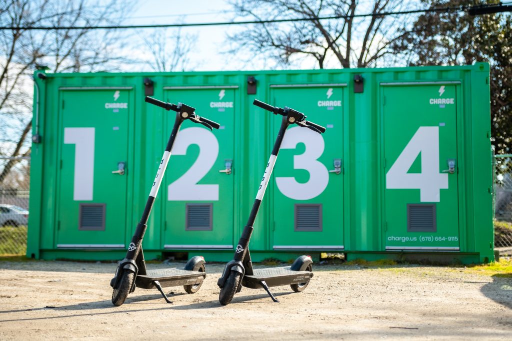 Scooter Charging Shipping Container Modification