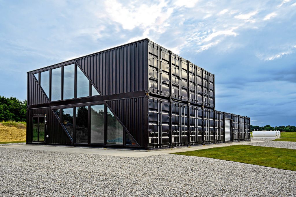 shipping container building