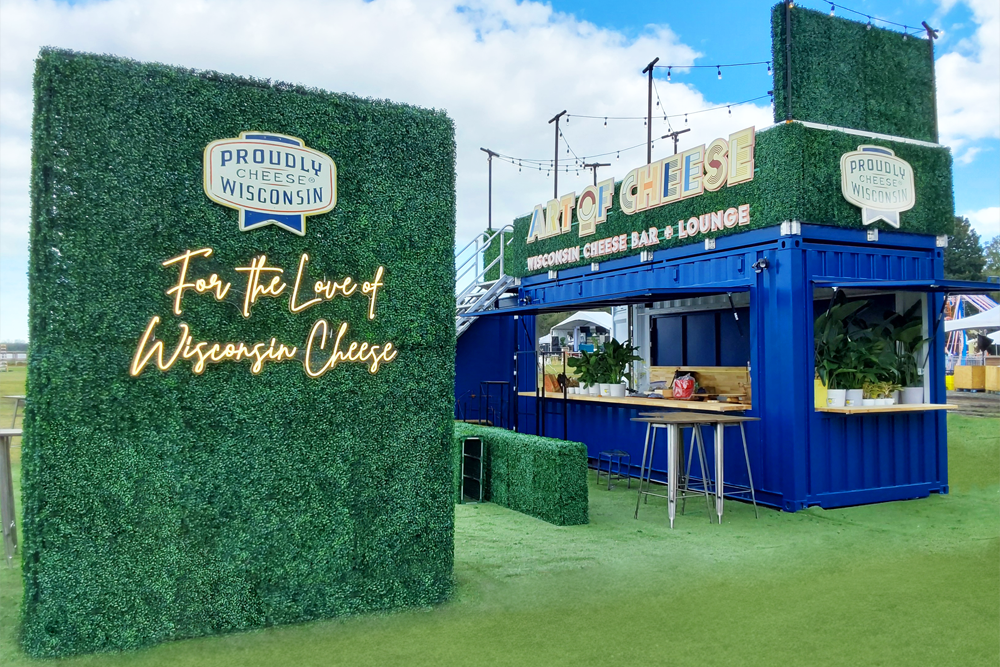 container bar with rooftop