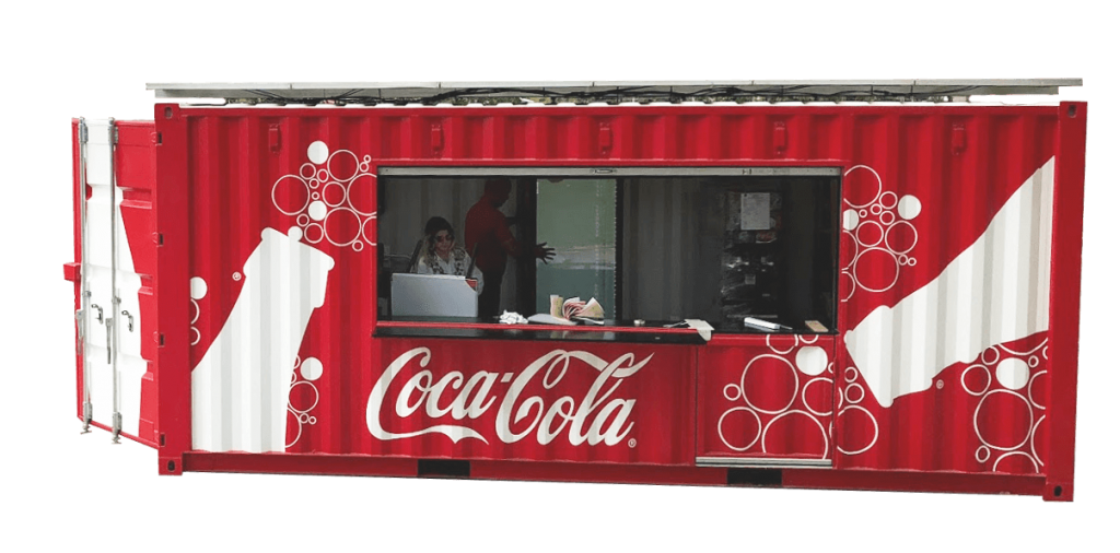 coca-cola container bar