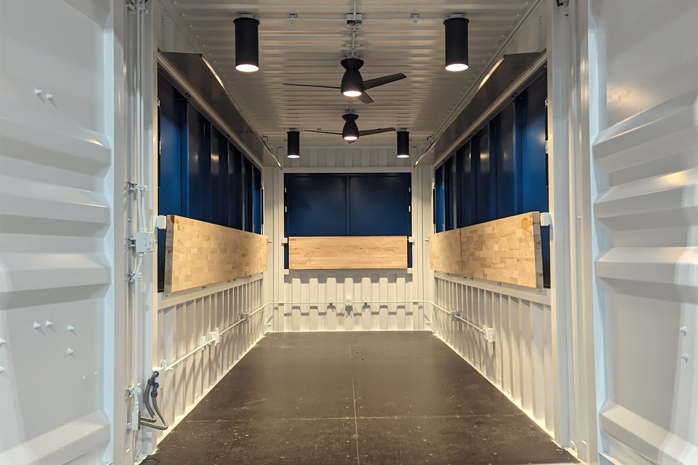 container bar lighting
