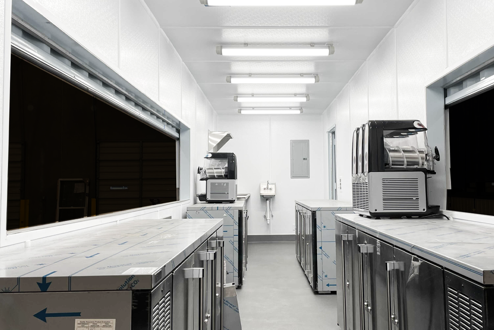 kitchen and service areas