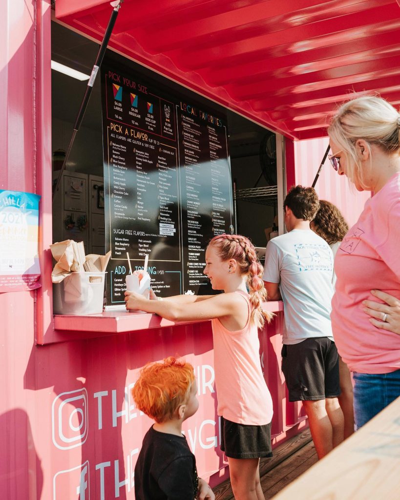 shipping container restaurant concessions window