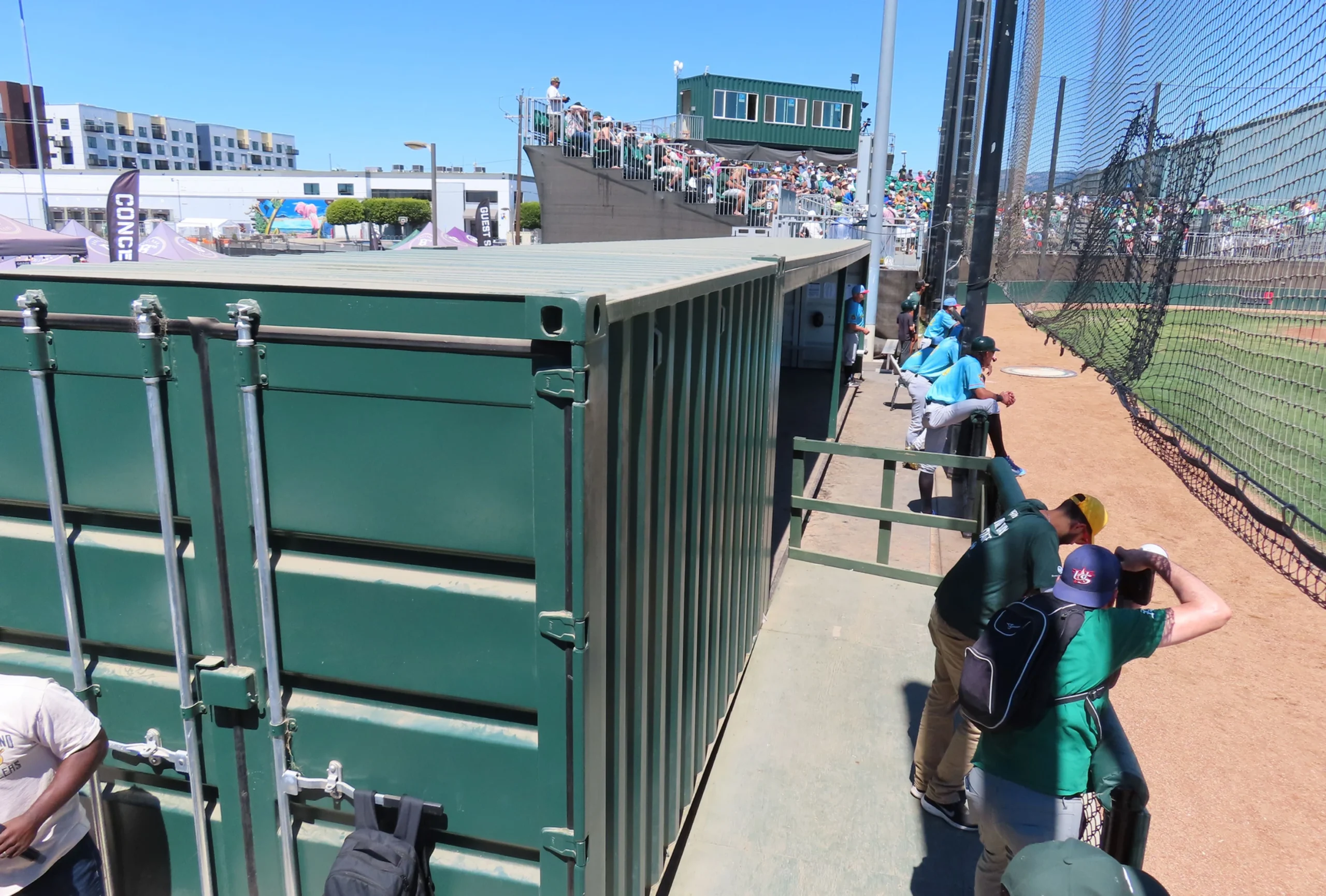 Oakland Ballers Shipping Container Dugout